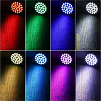 Lot de 4 projecteurs PAR LED plats 27 x 8 W RGBW, télécommande et DMX