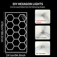 Éclairage LED hexagonal de garage – vue 15