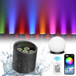 Uplight sans fil IP65 sur batterie, 6 LED RGBWA UV, télécommande et application