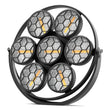 Lot de 2 projecteurs vintage à 7 LED COB dorées et 189 LED RGB, 350 W, DMX