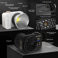 Lumière vidéo COB 100 W – vue 16