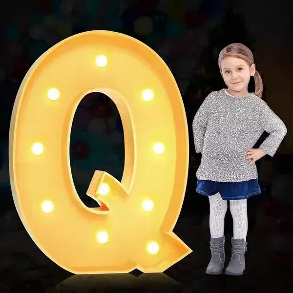 Lettre lumineuse géante à remplir de ballons, A à Z et &, 70, 100 ou 120 cm