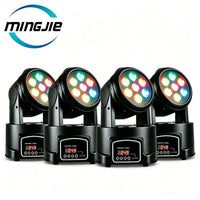 Mini lyre LED wash 7 LED RGBW – lot de 4 lyres vues de face
