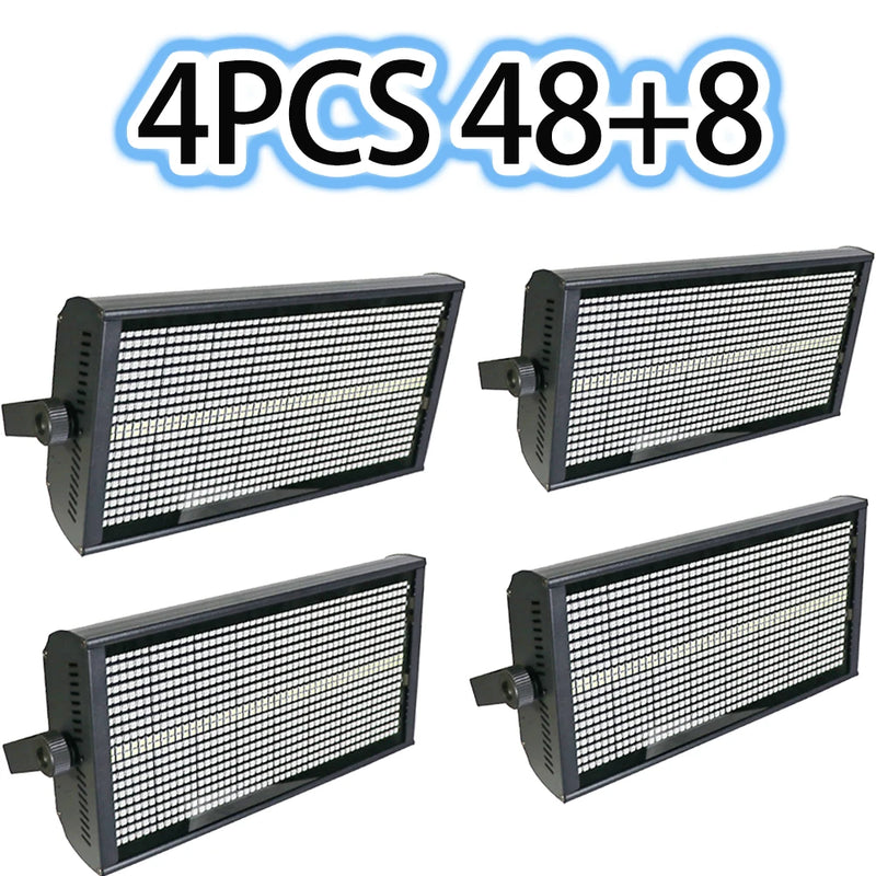 Stroboscope LED 200 W – lot de 4 vu de face, repère 48 + 8