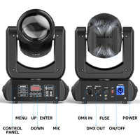 Lyre beam LED COB 80 W, 18 prismes, 7 gobos, DMX 12 canaux, à l'unité ou par lot