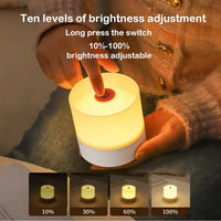 Veilleuse LED rechargeable tactile, télécommande, 3 teintes de lumière