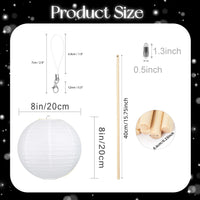 Lanternes en papier LED – vue 12