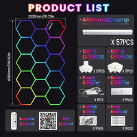 Barres LED hexagonales RGB – vue 22
