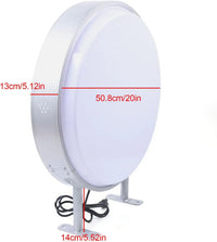 Enseigne drapeau ronde – schéma des dimensions et des supports