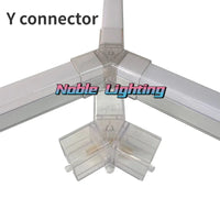 Plafonnier LED hexagonal – connecteur en Y entre trois tubes