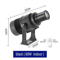 Projecteur gobo personnalisé IP67 rotatif, noir ou blanc, 35 à 100 W