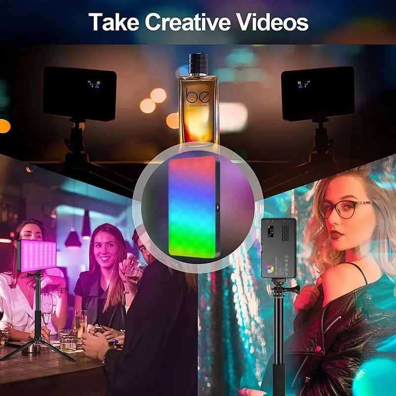 Panneau LED vidéo RGB de poche – exemples de vidéos créatives avec la lumière colorée