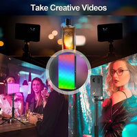 Lampe vidéo LED RGB de poche – vue 2