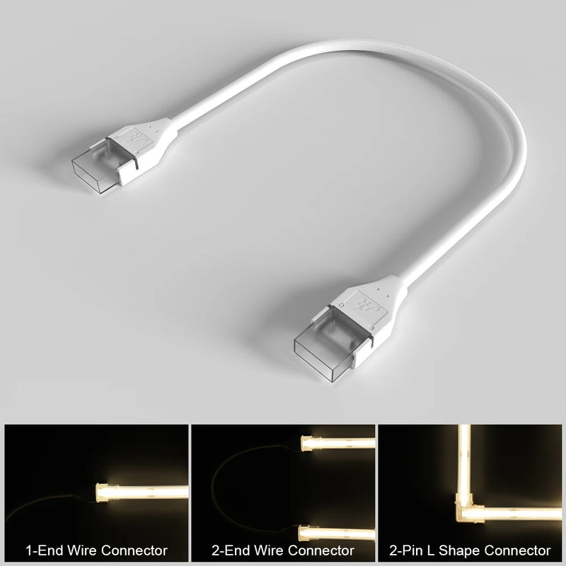 Connecteur bande LED COB IP67 – câble reliant deux connecteurs de bande
