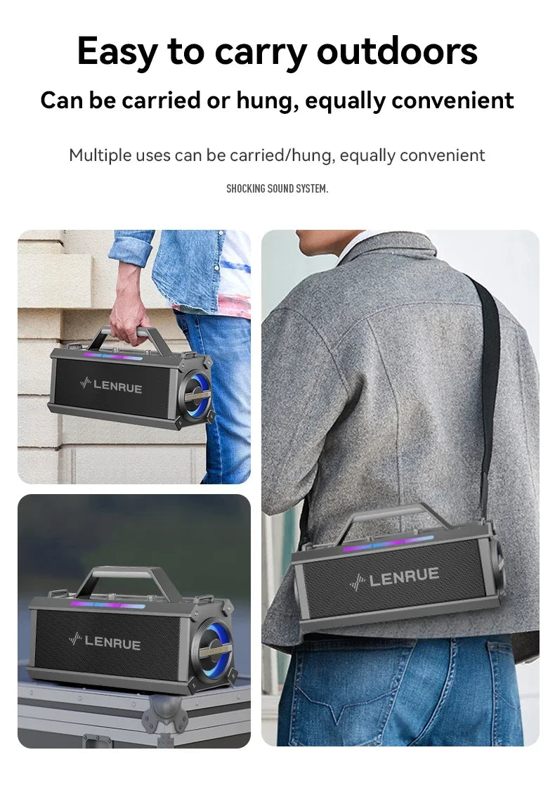 Boombox karaoké Bluetooth – boombox portée à la main ou en bandoulière