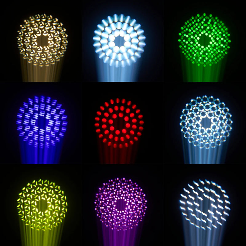 Lyre beam 14R 290 W à lampe – neuf motifs de faisceaux colorés