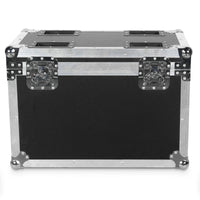 Flight case à roulettes pour 2 lyres wash 19 x 15 W