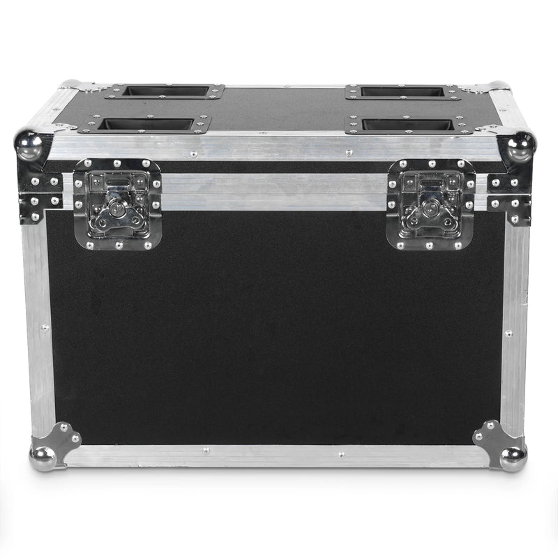 Flight case à roulettes pour 2 lyres wash 19 x 15 W