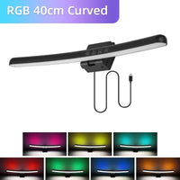 Barre lumineuse écran incurvée – version RGB de 40 cm avec ses sept couleurs et son câble USB