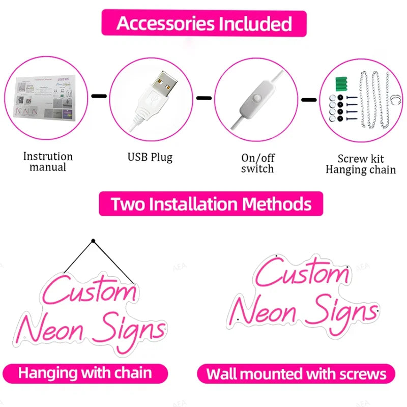 Néon LED chiffre d'anniversaire 40 cm, USB avec interrupteur