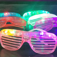 Lunettes LED lumineuses à lamelles pour soirée, 3 modes, lots de 5 à 50 pièces