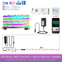 Ruban LED COB RGB adressable, Wi-Fi, télécommande, kit 1 à 25 m