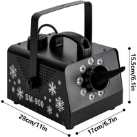 Machine à neige 900 W – dimensions 28 x 17 x 15,5 cm