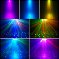 Jeu de lumière 4 en 1 sur trépied – six effets de couleurs projetés au plafond