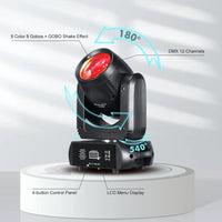 Lyre LED beam et spot 150 W à 18 prismes, à l'unité ou par lot