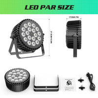 Projecteur PAR LED DMX 18 x 8 W RGBW, lot de 4 pour DJ et scène