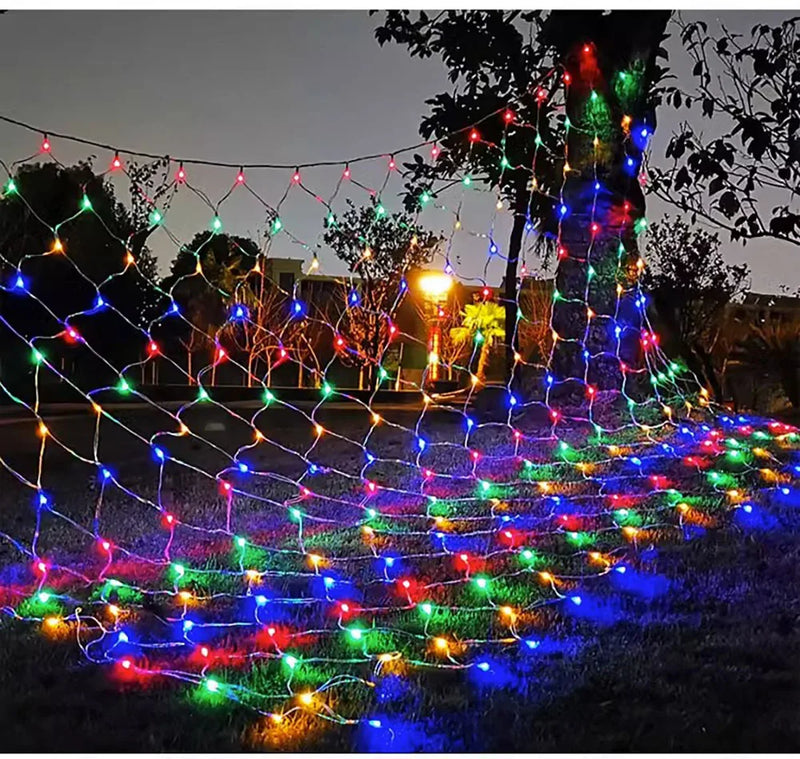 Filet lumineux LED extérieur 220 V, 4 couleurs, 1,5 x 1,5 à 3 x 2 m