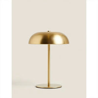 Lampe champignon métal sans fil rechargeable, commande tactile, 21 cm