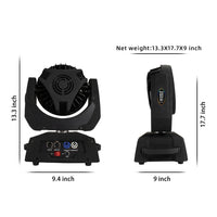 Lyre LED wash 36 x 18 W RGBWA+UV, zoom 15° à 45°, DMX 12 ou 18 canaux