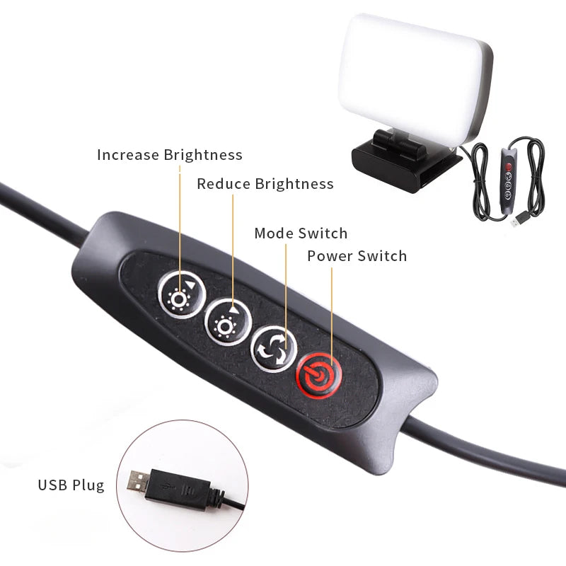 Lampe vidéo LED à clip – vue 14