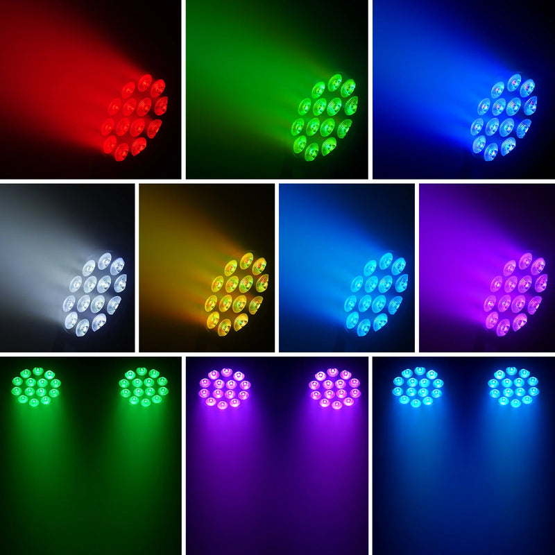 Par LED RGBW 14 LED 80 W DMX télécommande, 4 pièces