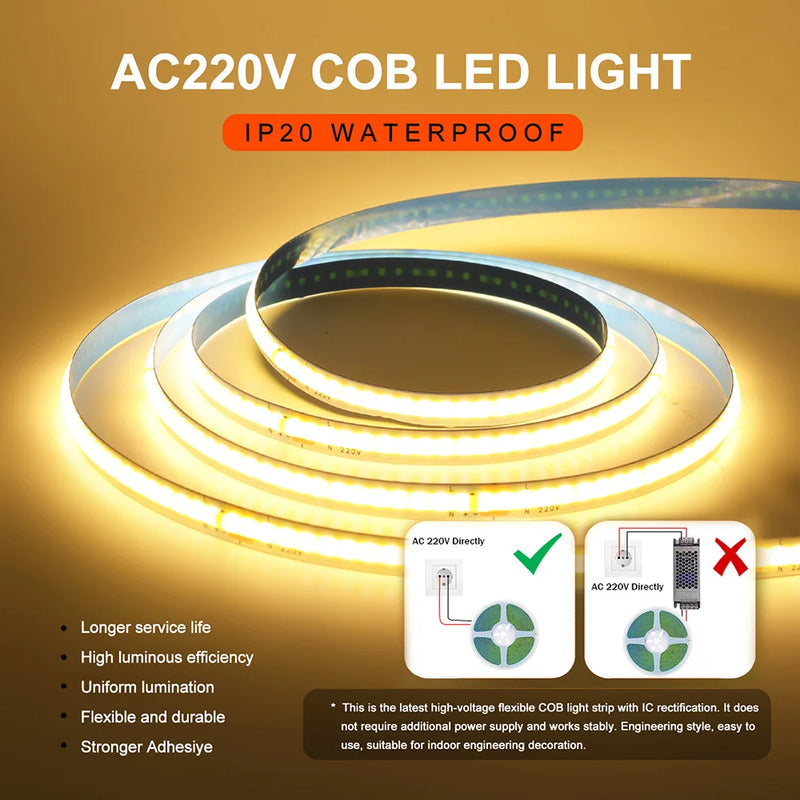 Ruban LED COB 220 V – vue 16