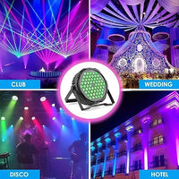 Projecteur PAR LED RGB 60 LED, lot de 12, DMX 512, mode sonore