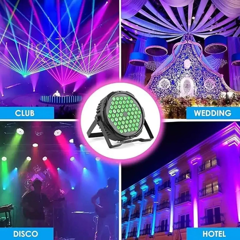 Projecteur PAR LED RGB 60 LED, lot de 12, DMX 512, mode sonore