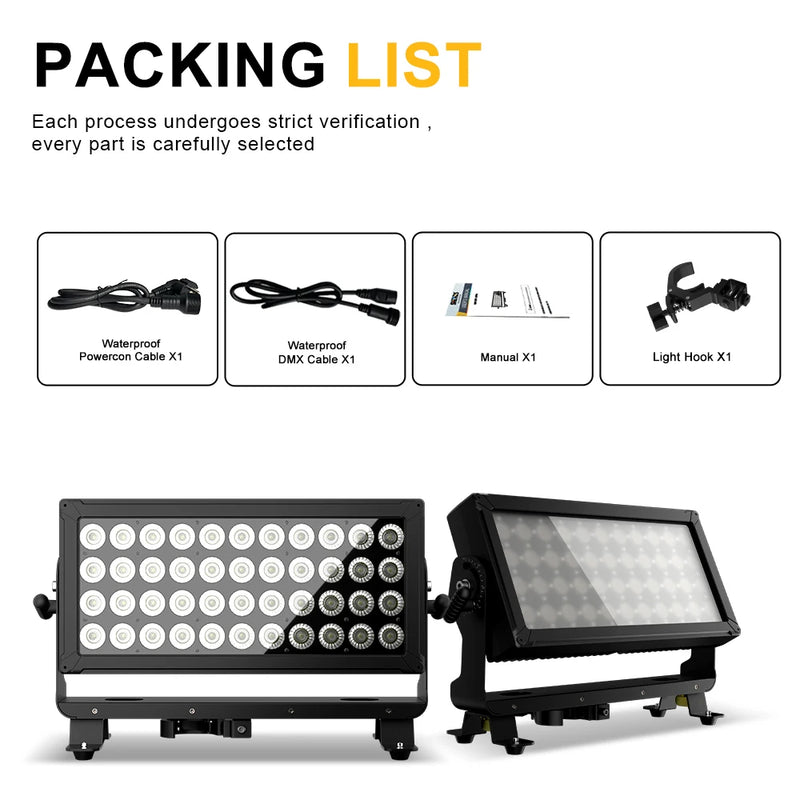 Projecteur LED extérieur IP65 44 x 10 W – contenu du colis, deuxième vue