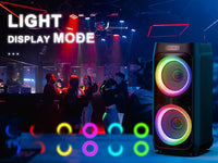 Machine karaoké Bluetooth – modes d'éclairage RGB dans une salle de fête