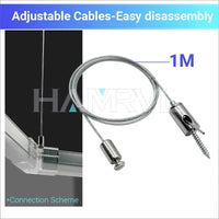 Éclairage hexagonal à la pièce – câble de suspension réglable de 1 m, démontage facile