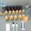 Bougies LED chauffe-plat rechargeables à télécommande, avec ou sans photophores
