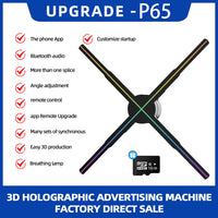 Ventilateur holographique 3D LED 42 à 65 cm, 1 ou 3 écrans, WiFi et application