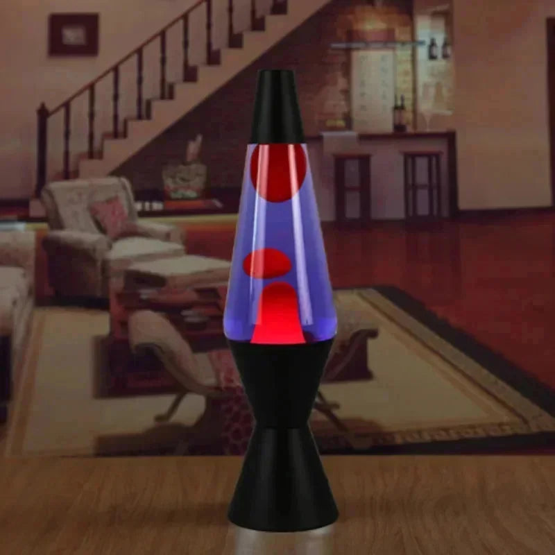 Lampe à lave cône 36 cm, base en alliage, 10 coloris