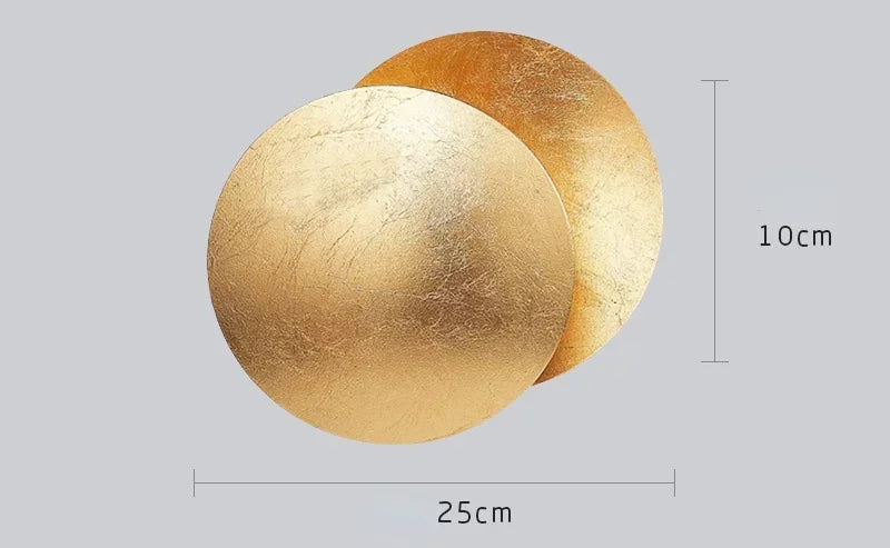 Applique murale lune éclipse LED, deux disques, 20 ou 25 cm