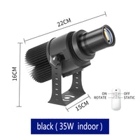 Projecteur gobo personnalisé IP67 rotatif, noir ou blanc, 35 à 100 W