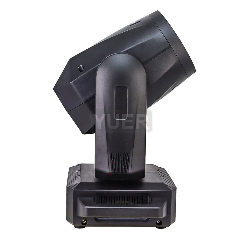 Lot de 12 lyres LED beam 200 W à anneau RGB – lyre vue de côté