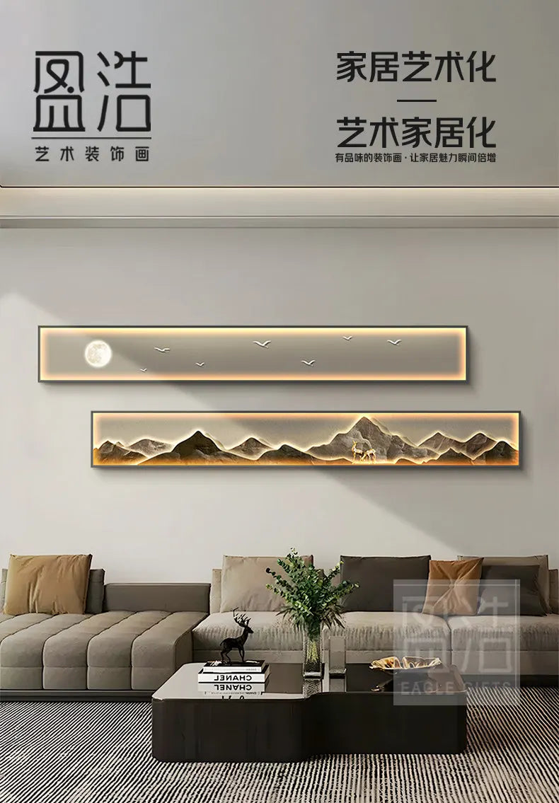 Tableau lumineux LED paysage de montagnes – vue 14