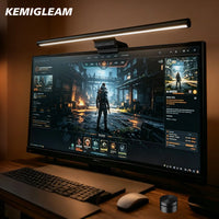 Barre lumineuse pour écran 42 cm – barre posée sur un moniteur de jeu