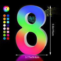 Lettres lumineuses LED RGB 15 cm – chiffre 8